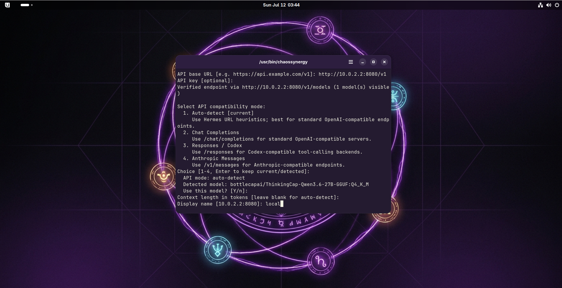 Hermes setup